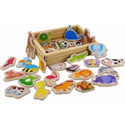 Remoundo Μαγνητικά Ξύλινα Ζώα (34 τμχ) 000300