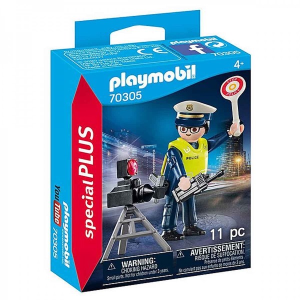 Playmobil Special Plus: Τροχονόμος με ραντάρ ελέγχου ταχύτητας (70305)
