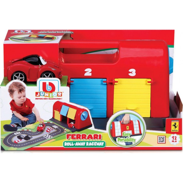 Bburago Junior Αυτοκινητάκι με Γκαράζ Ferrari Roll Way Raceway