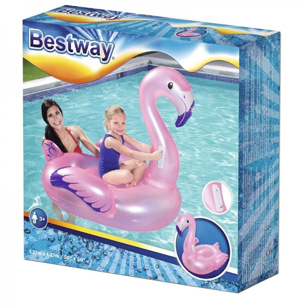 Φουσκωτό Θαλάσσης Φλαμινγκο Ροζ'' Ride On Flamingo'' Bestway 41122