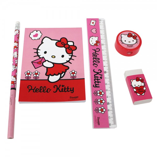Σετ Σχολικό και Μπλοκ Hello Kitty 74755