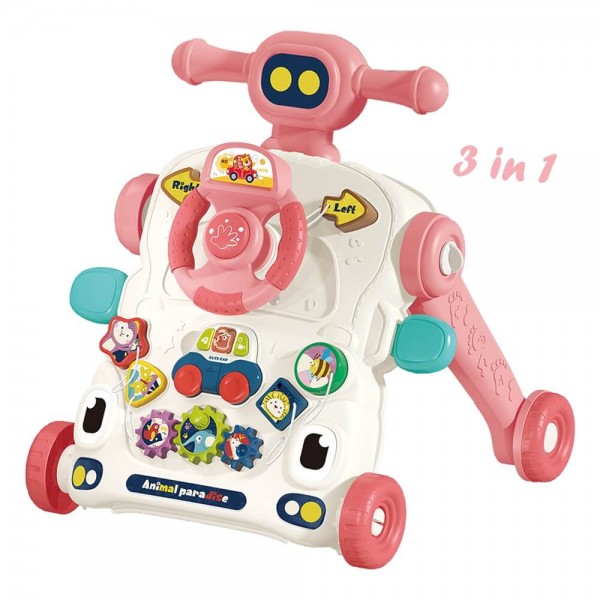 Bebe Stars Περπατούρα Δραστηριοτήτων Robbie 3in1 Pink 4243