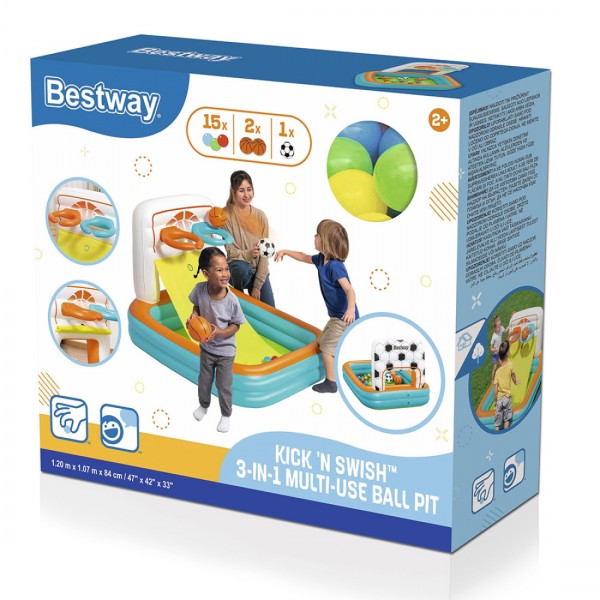 Φουσκωτός Παιδοτοπος Ball Pit Kick & Swish 3-in-1  52728