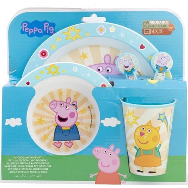 Peppa Πλαστικό Σετ Φαγητού 5τμχ 41260