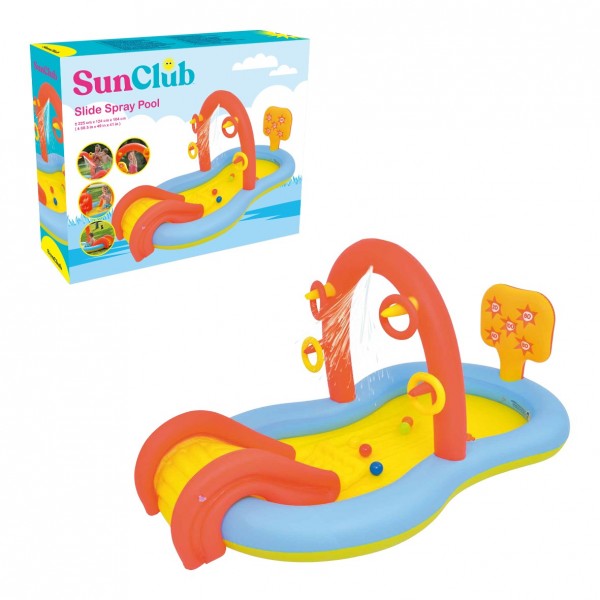 Παιδότοπος  2.2M Slide Play Pool with Water Spray 97224