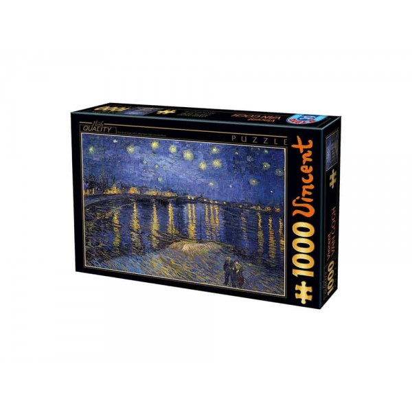 Πάζλ 1000 τεμαχίων  starry night over the rhone van gogh 66916VG11 D-Toys