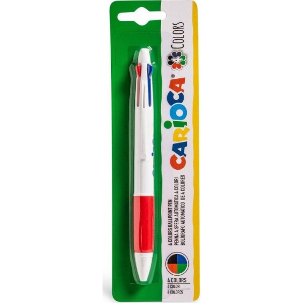 Carioca Στυλό Ballpoint 1.0mm με Πολύχρωμο Mελάνι 4 Colors 40145