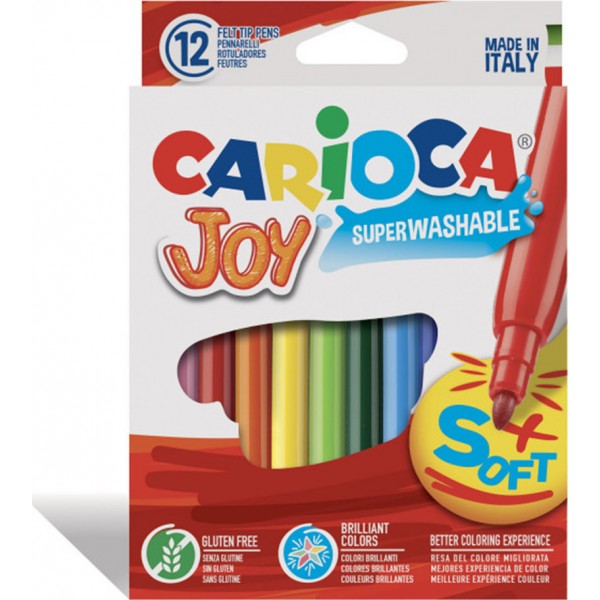 Μαρκαδόροι Carioca Joy Λεπτοι 12τμχ 40614