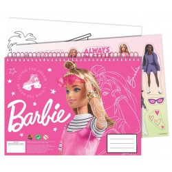 Barbie Μπλοκ Ζωγραφικής με Αυτοκόλλητα 40φ.71416