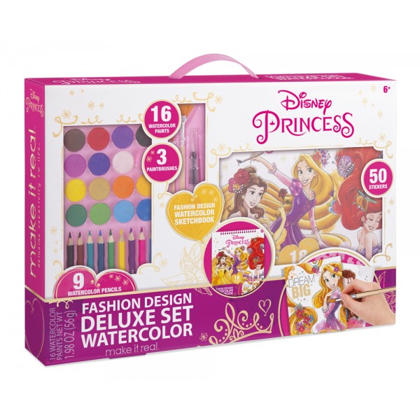 Make it Real Disney Princess: Fashion Design Deluxe Set Watercolor (4252)