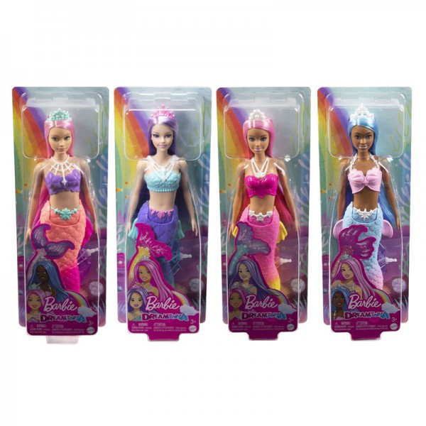 Barbie Dreamtopia Γοργόνα 4 Σχέδια HGR08