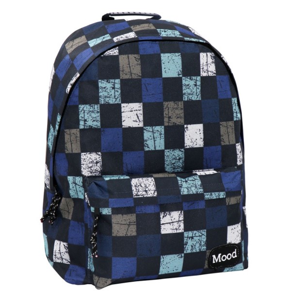 Mood Sigma Τσάντα - Squares Μπλέ Γκρί 580451