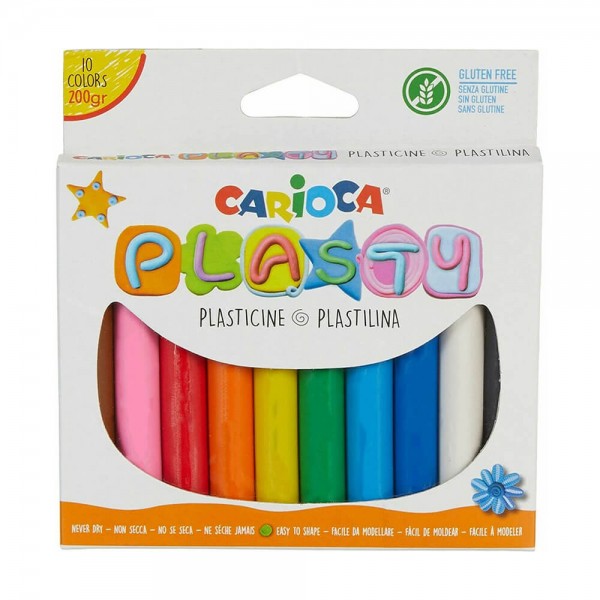 Carioca Plasty Πλαστελίνη 200 g - 10 Τεμάχια 42173