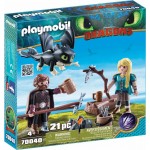 Playmobil Dragons Ο Ψάρης και η Άστριντ με ένα Δρακούλη (70040)