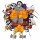 Στεφάνι halloween με νεκροκεφαλή ø30x35cm  32493