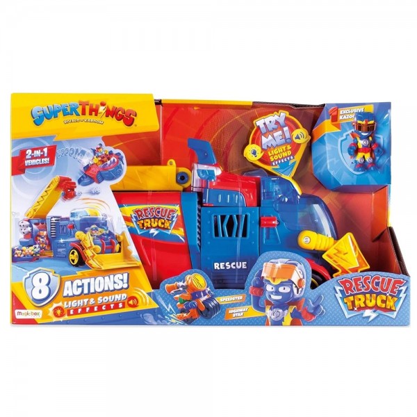 Superthings Όχημα Με Φώτα &Ήχους 2 Σε 1 Rescue Truck (62115)