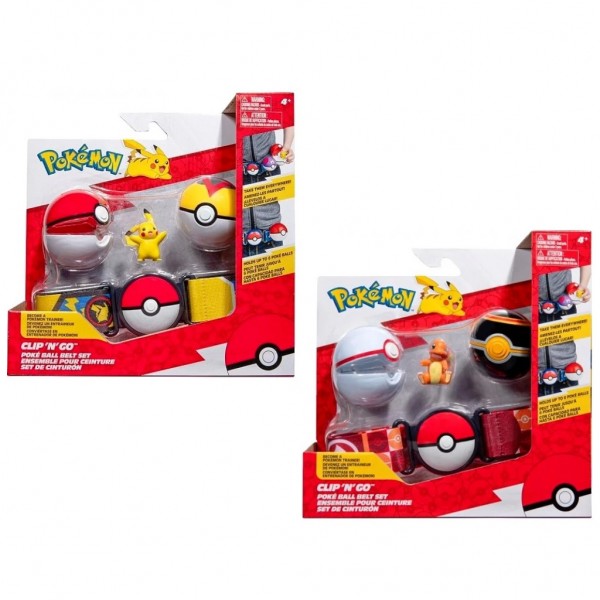 Pokemon Clip N Go Poke Ball Με Ζώνη 2 Σχέδια (JW095283-W14)