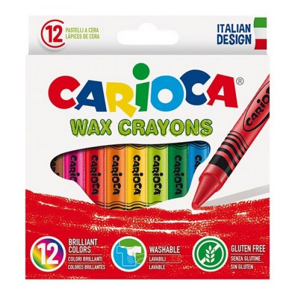Carioca Κηρομπογιές Wax 12 χρωμάτων (42365)
