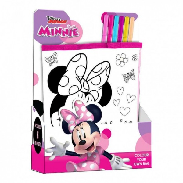 Τσάντα Χρωματισμού με 6 Μαρκαδόρους Minnie Mouse 564505