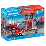 Playmobil Αρχηγείο Και Όχημα Πυροσβεστικής (71603)
