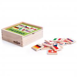 Ξύλινο memory με σημαίες 93058