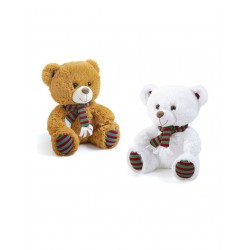 Λούτρινο Αρκουδάκι με Γιορτινό Κασκώλ 2χρ. 30εκ.  2228