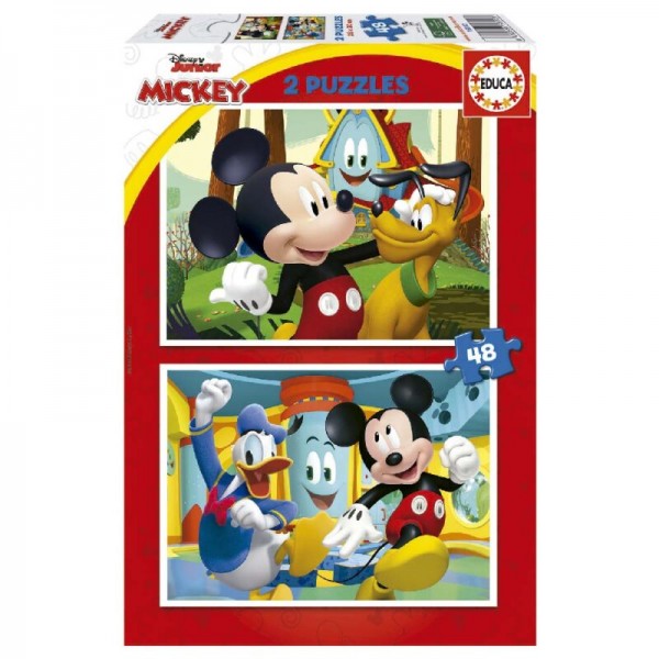 Educa Mickey Mouse Fun House Παζλ 2×48 19312