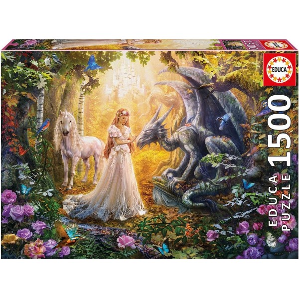 EDUCA ΠΑΖΛ 1500τεμ. Dragon Princess & Unicorn 17696