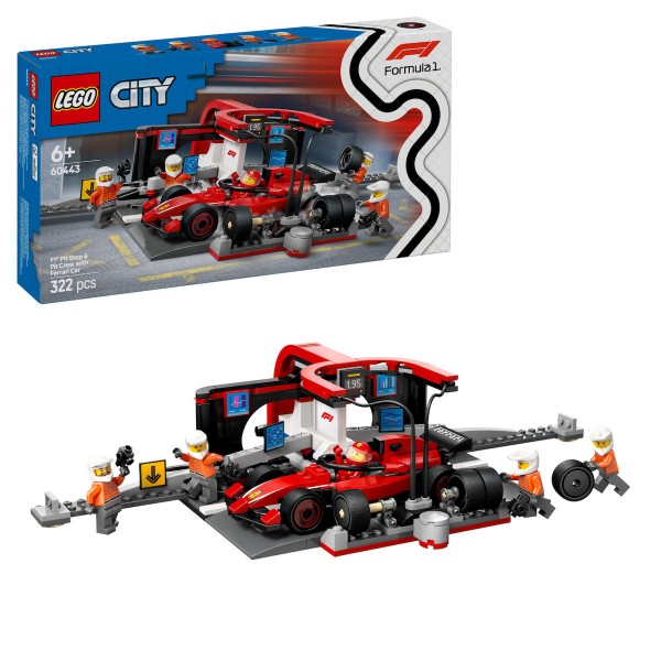 LEGO City Πιτ Στοπ F1 & Ομάδα Με Αυτοκίνητο Ferrari 60443