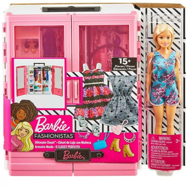 Mattel Barbie Fashionistas Η Ντουλάπα Της Barbie Με Κούκλα GBK12