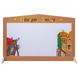 Ξύλινη Καφέ Σκηνή Καραγκιόζη Με Βάση (008)